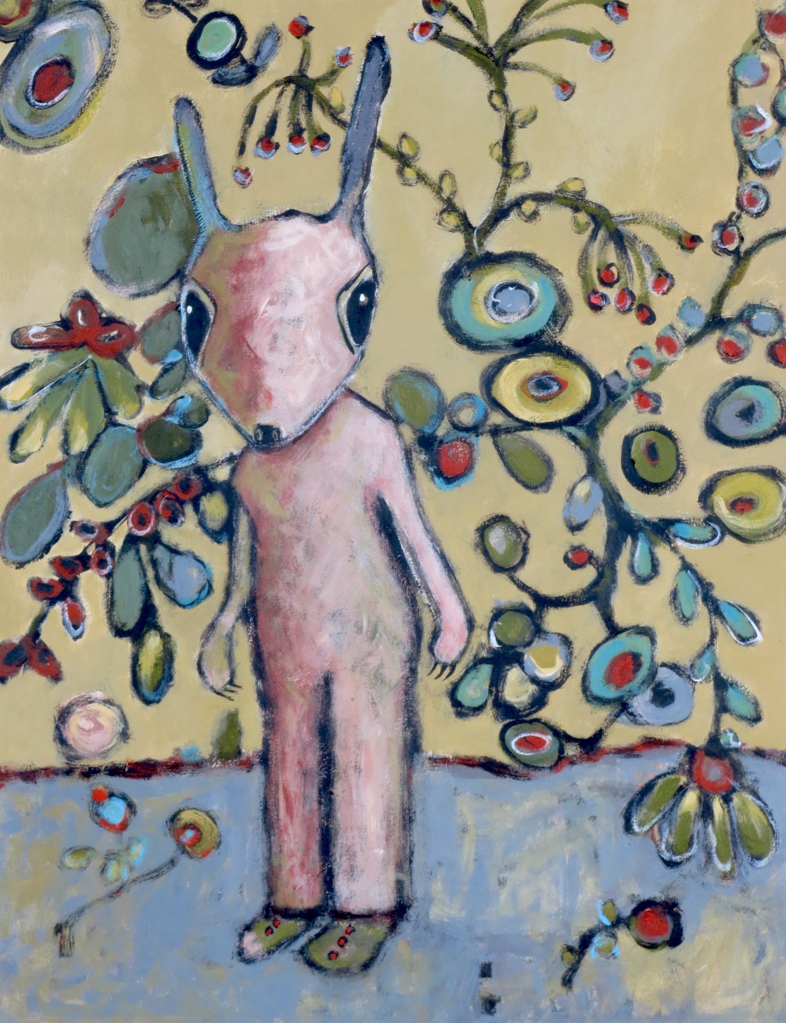 SOLD   "Rabbit Enters the Garden of Earthly Delights"