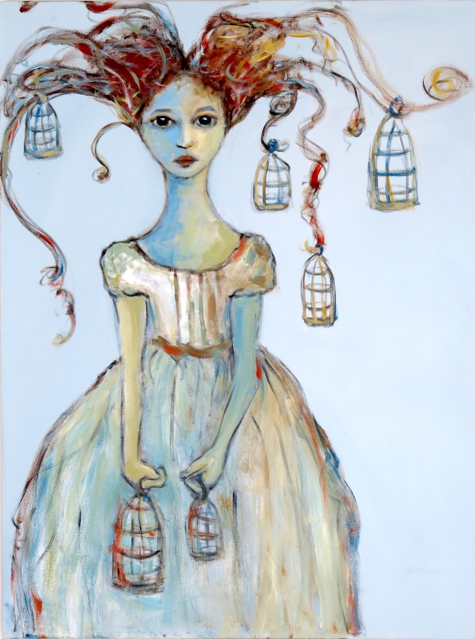 SOLD  "Tangled Up in Cages"