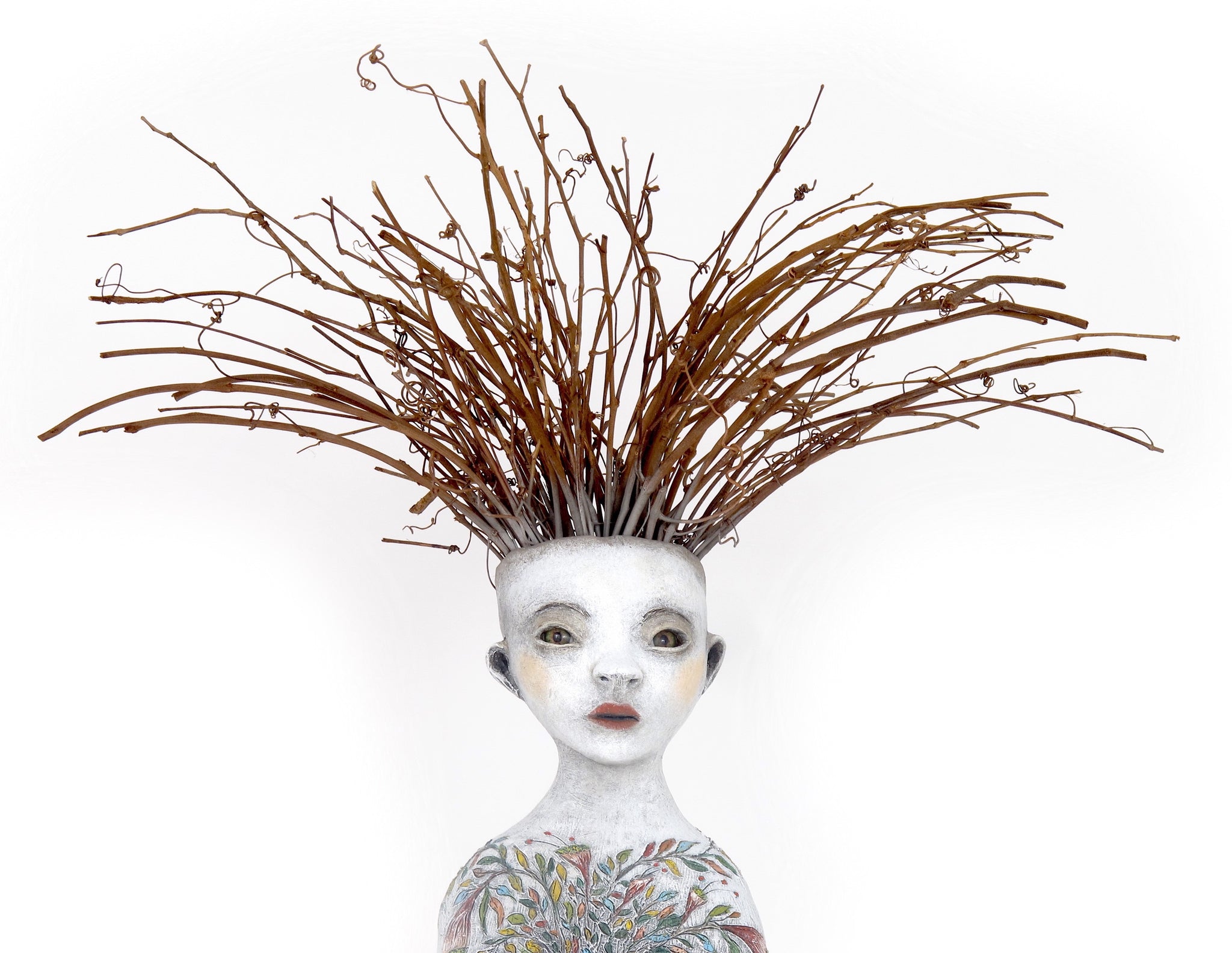 SOLD "Visionary" original ceramic sculpture by Jacquline Hurlbert
