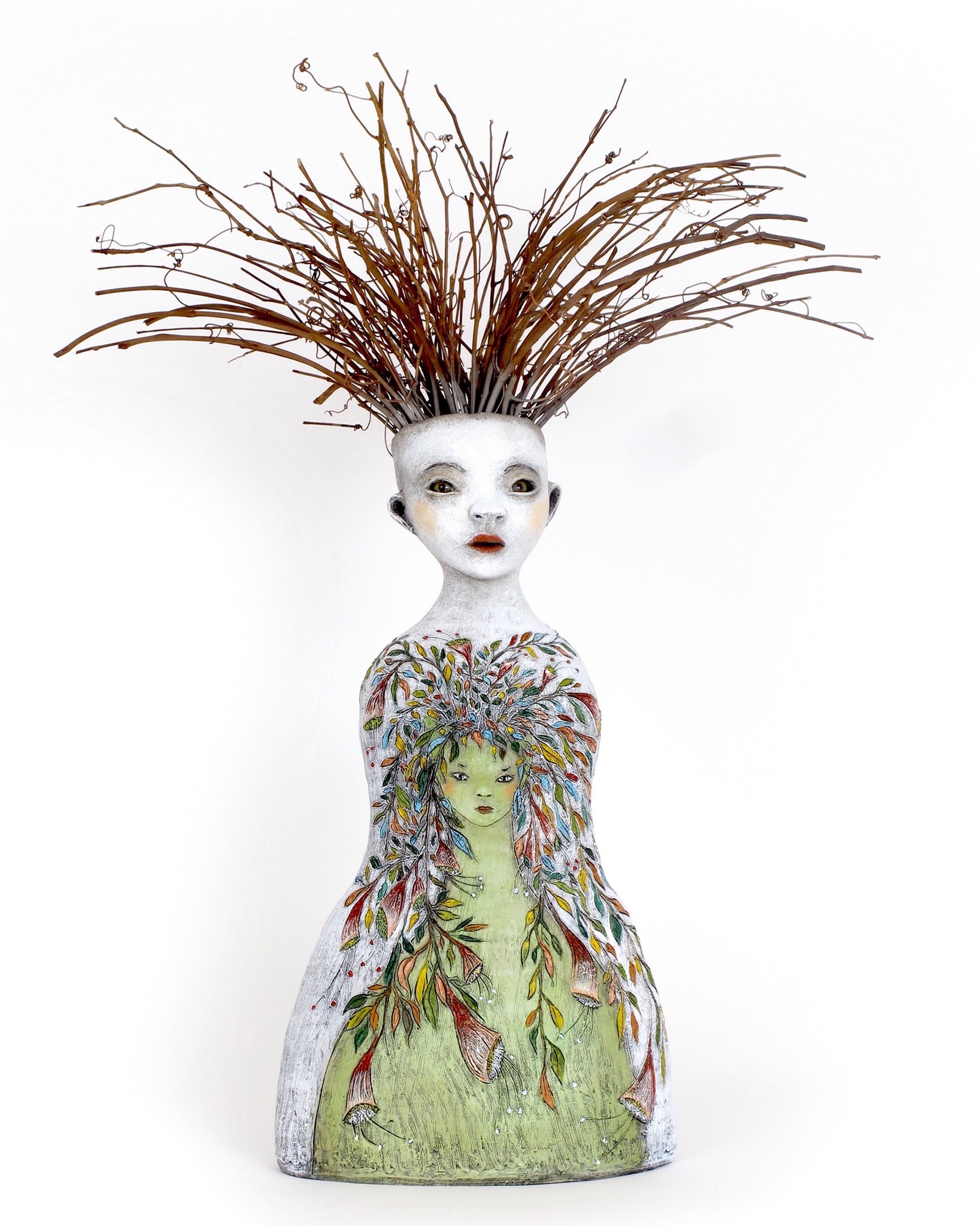 SOLD "Visionary" original ceramic sculpture by Jacquline Hurlbert