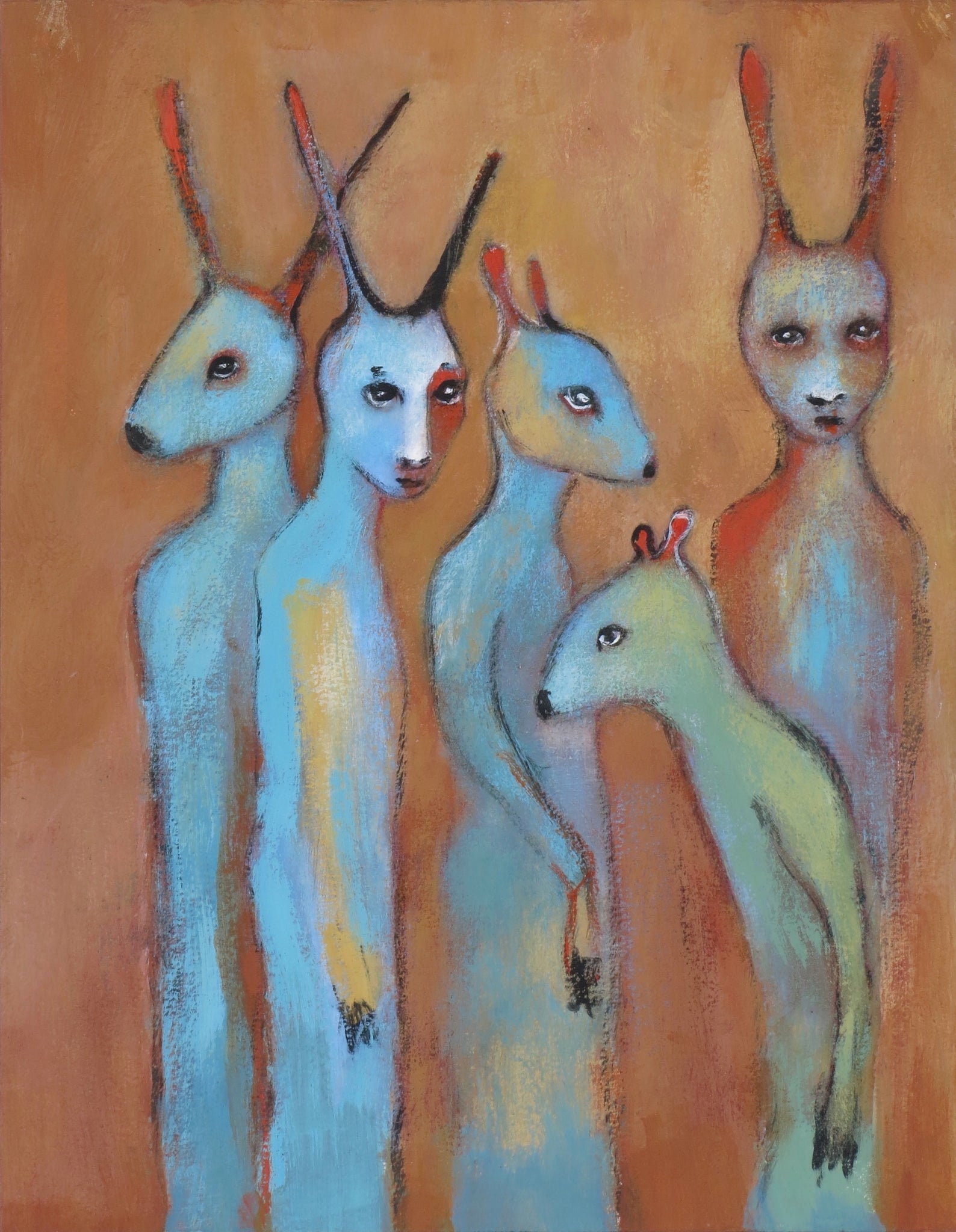 "Night Howlers Gather at Sunset"
