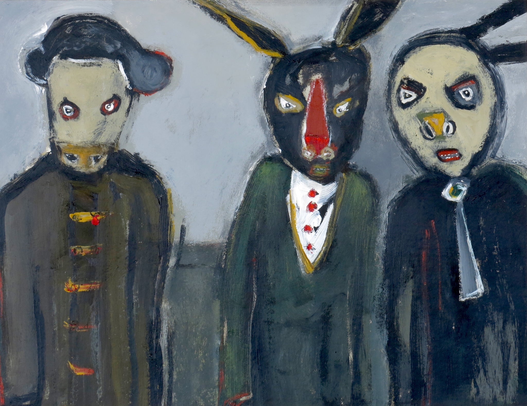 SOLD "Politicians Remove Their Masks"