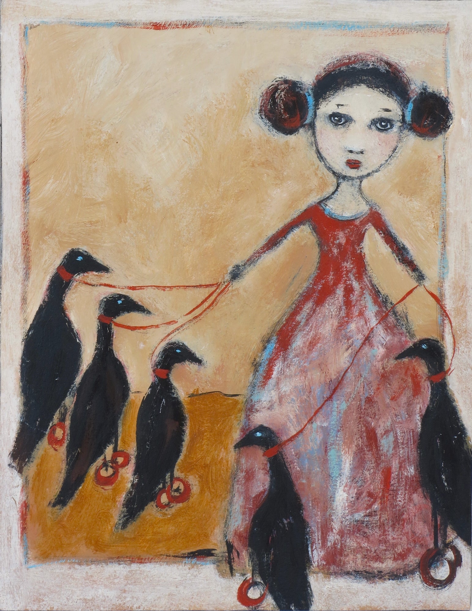 SOLD "Removing Her Ducks From Their Rows"