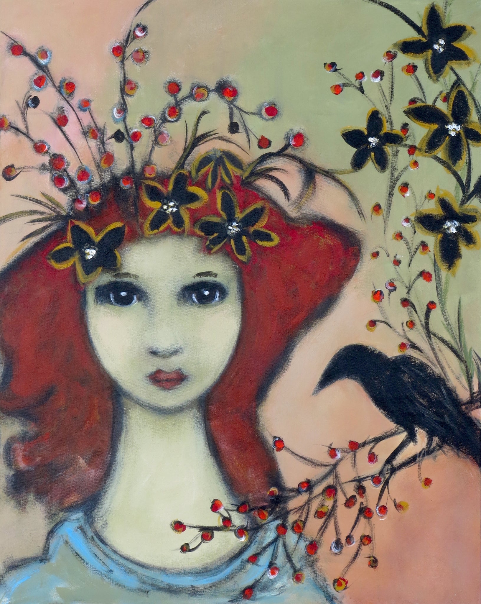 SOLD - Jack & Bobbie - "Raven Bestows His Wisdom"