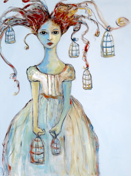 SOLD  "Tangled Up in Cages"