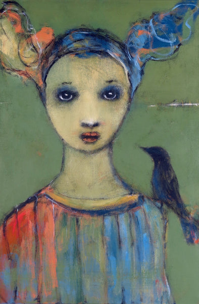 SOLD   "Making My Confessions to the Black Winged Mystic"