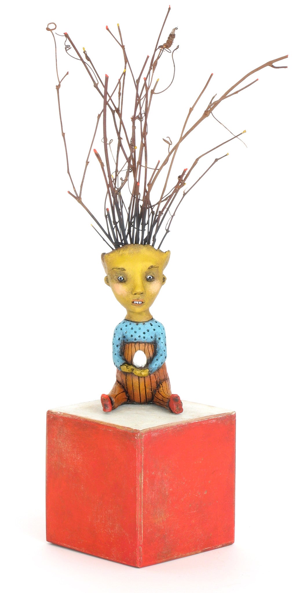 SOLD   "Anticipation" original ceramic sculpture by Jacquline Hurlbert