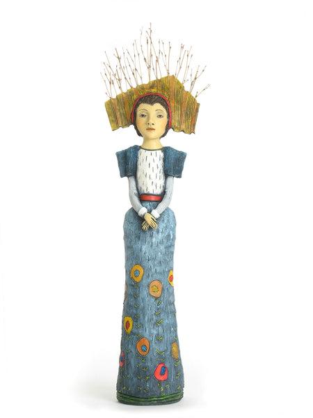 SOLD  "Solitude Beckons" original ceramic sculpture by Jacquline Hurlbert