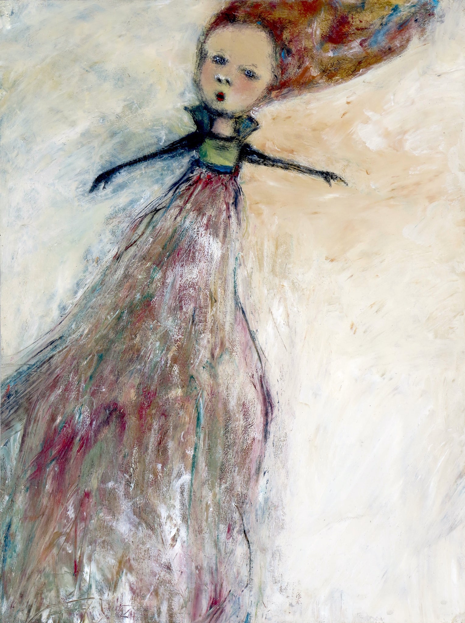 SOLD   "Dandelion Girl" Original Painting by Jacquline Hurlbert