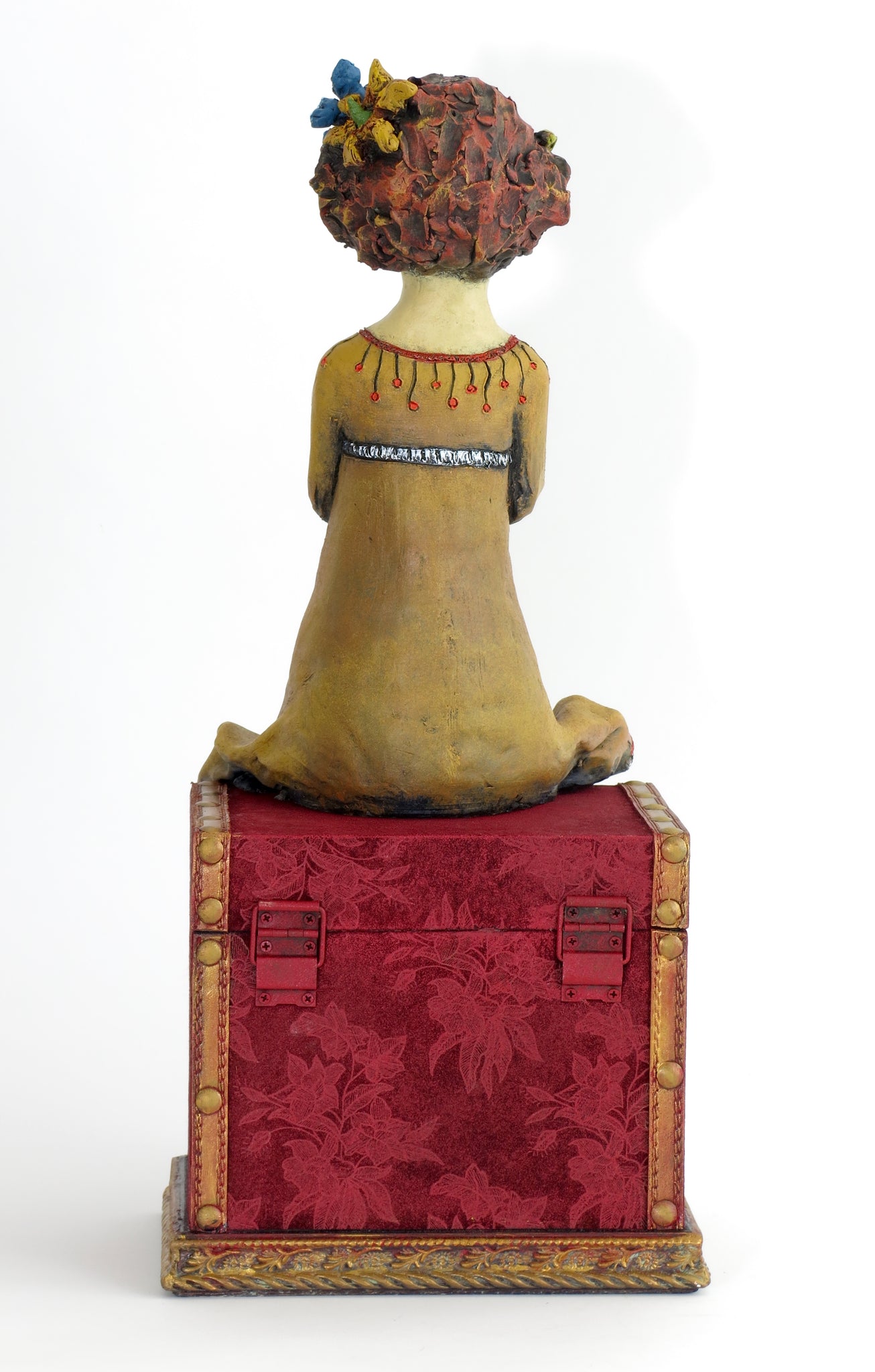 SOLD   "Precious Cargo" Original ceramic sculpture by Jacquline Hurlbert