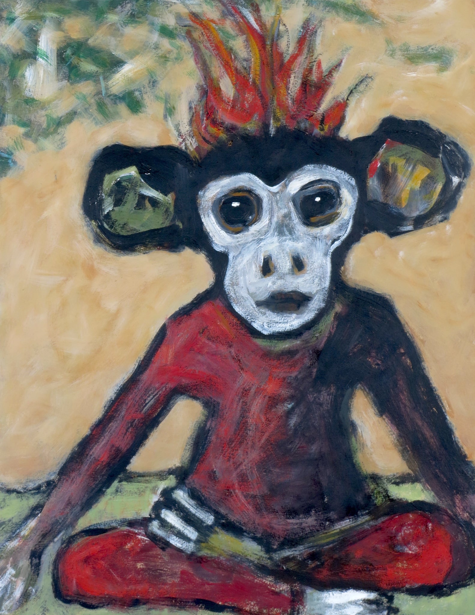 "Monkey sits Under the Bodhi Tree, Hair on Fire" - ongoing series