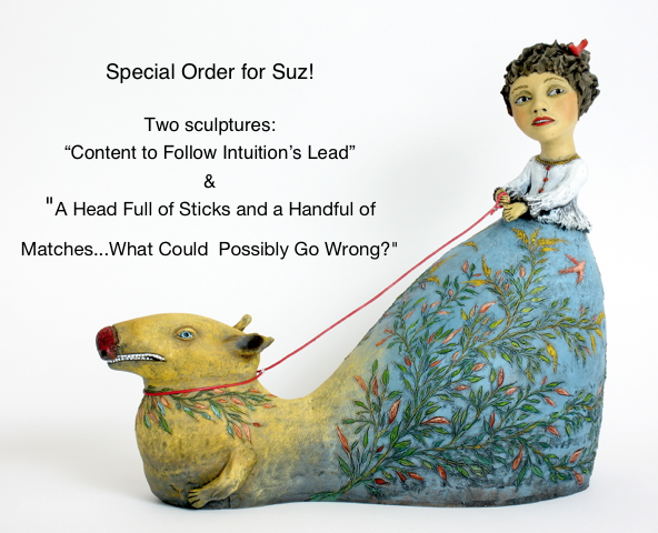 SPECIAL LISTING FOR SUZ!   original ceramic sculpture by Jacquline Hurlbert