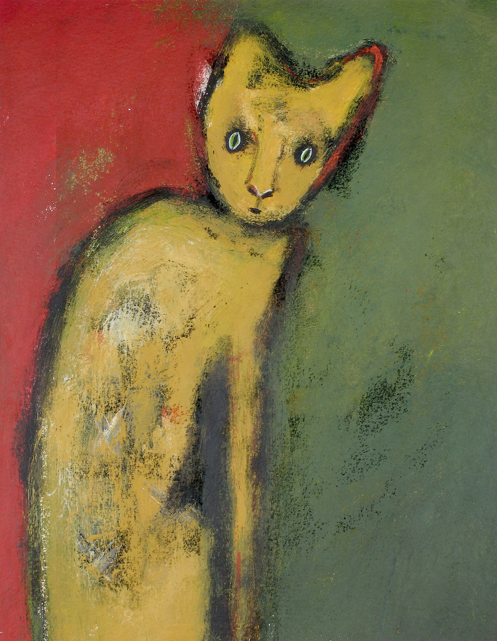 SOLD   "Cat Suddenly Realizes that He's on Life Number Nine"
