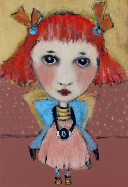 SOLD "Gwen Waits Patiently for Answers from Her Magic 8 Ball"