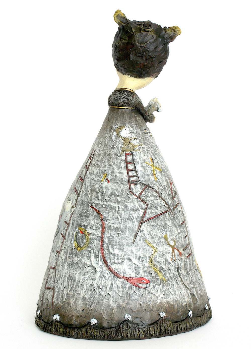 SOLD   "letting My Little Monsters Out to Play" original ceramic sculpture by Jacquline Hurlbert