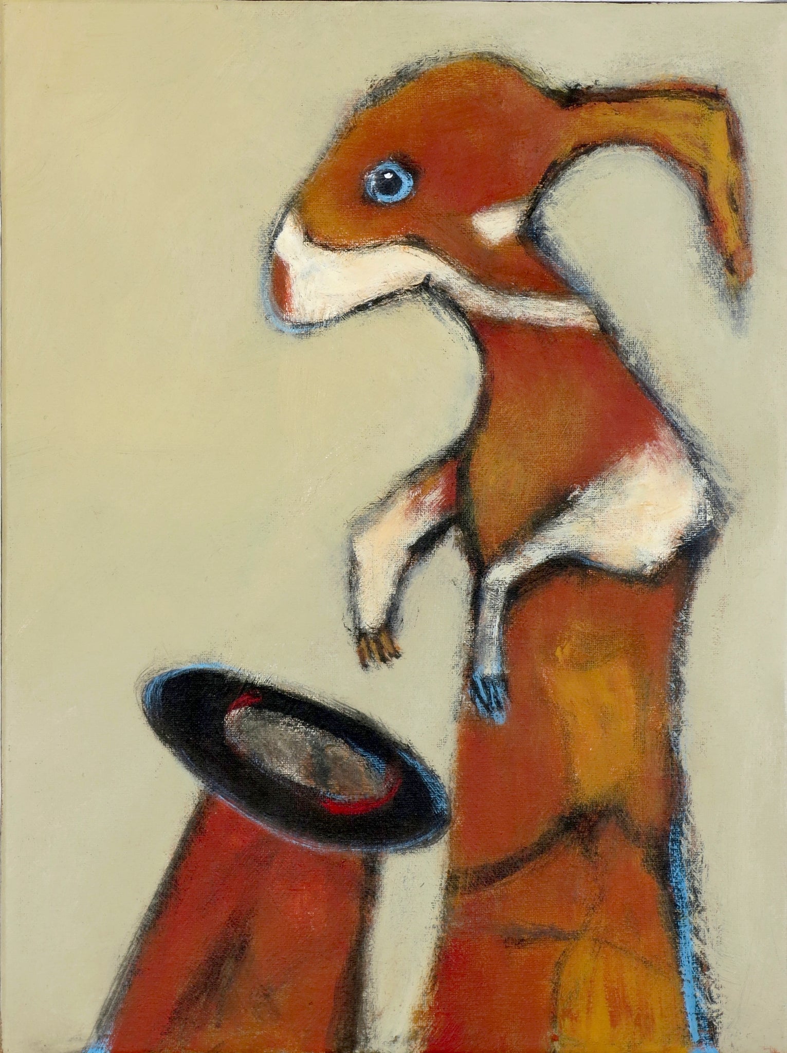 SOLD   "Finding the World in Chaos, Rabbit Returns to His Hat"