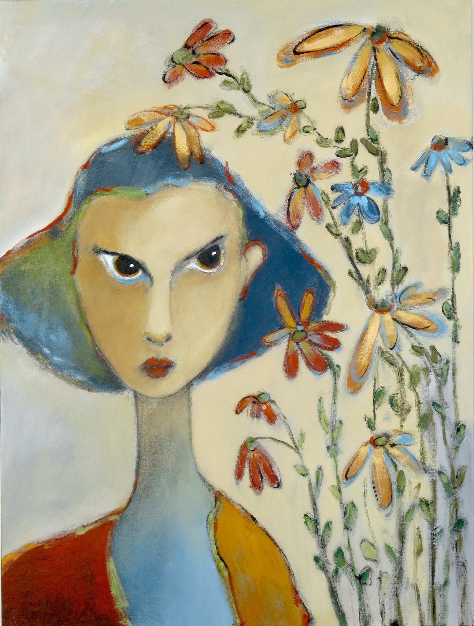 SOLD   "Dismayed by Her Garden's Refusal to Live Within It's Clearly Defined Boundaries" "