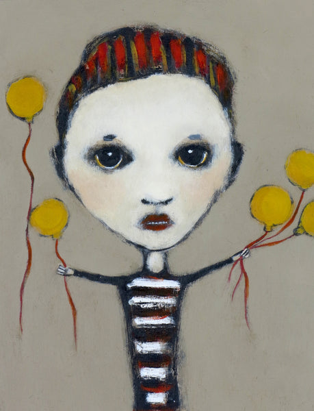 SOLD   "Young Boy Selling Sunshine on a String"