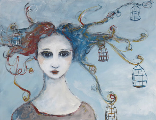 SOLD  "Tangled Up in Cages"