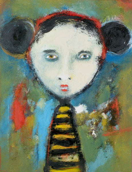SOLD   "WHEN PAINTED INTO A CORNER, SHE ALWAYS FOUND HER WAY OUT"