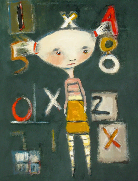 SOLD   "Overwhelming Numbers" original painting by Jacquline Hurlbert