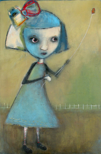 SOLD   "Memories on a String" original painting by Jacquline Hurlbert