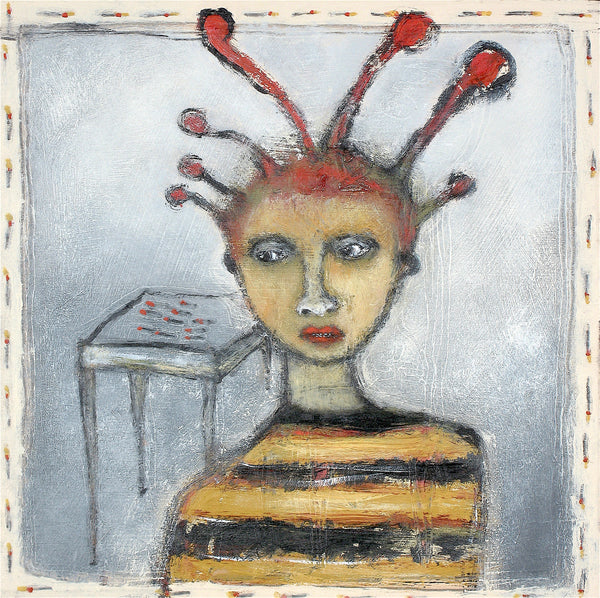 SOLD   "Matchstick Boy Adorns His Head"
